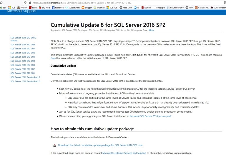 Finding Non Current Cumulative Updates SQLServerCentral