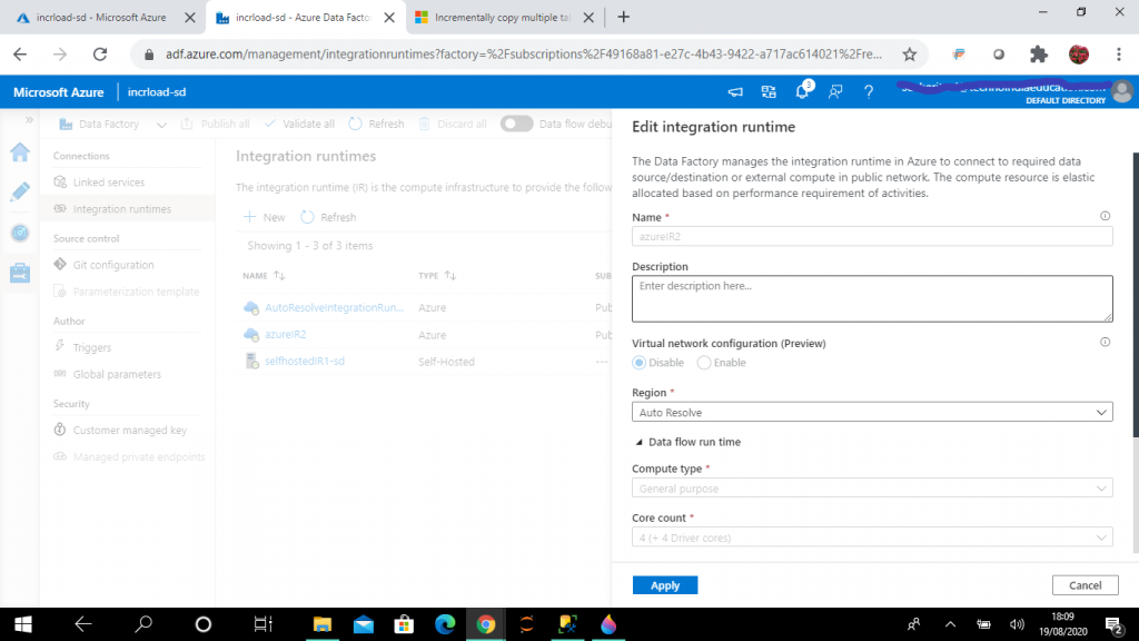 Incremental Data Loading Using Azure Data Factory – Sqlservercentral