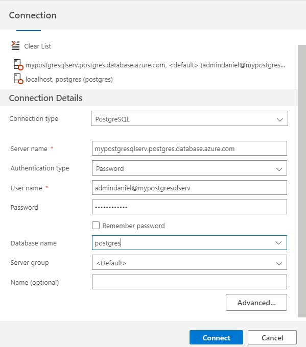 PostgreSQL in Azure using the Azure Data Studio Extension ...