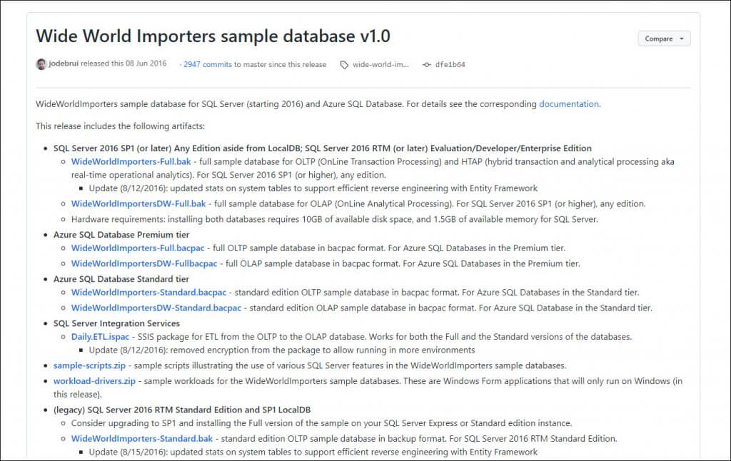 SQL Server Sample Databases – SQLServerCentral