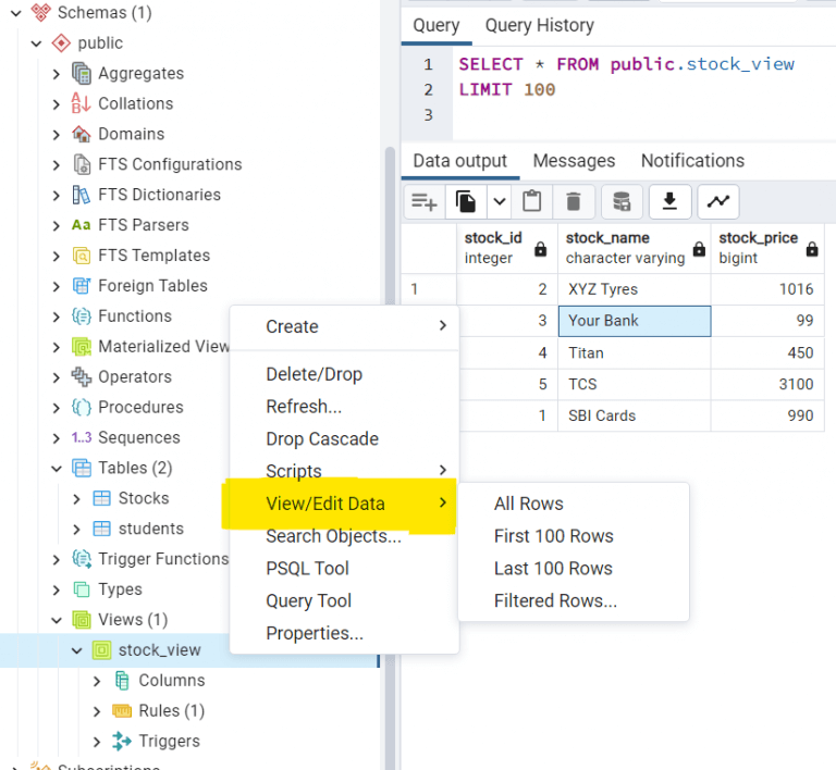 The Basics Of Postgresql Views Sqlservercentral