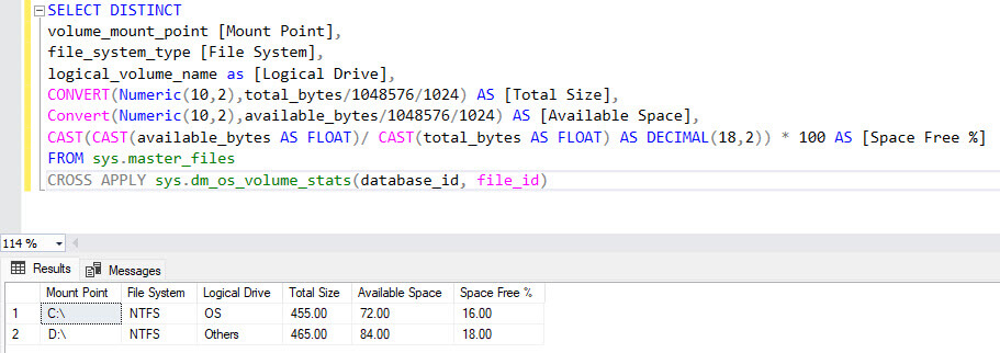 T-SQL Scripts to generate the HTML-formatted database storage report ...