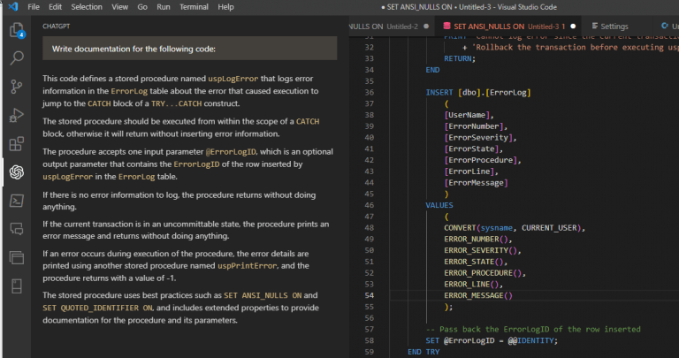 How To Work With ChatGPT In Visual Studio Code – SQLServerCentral