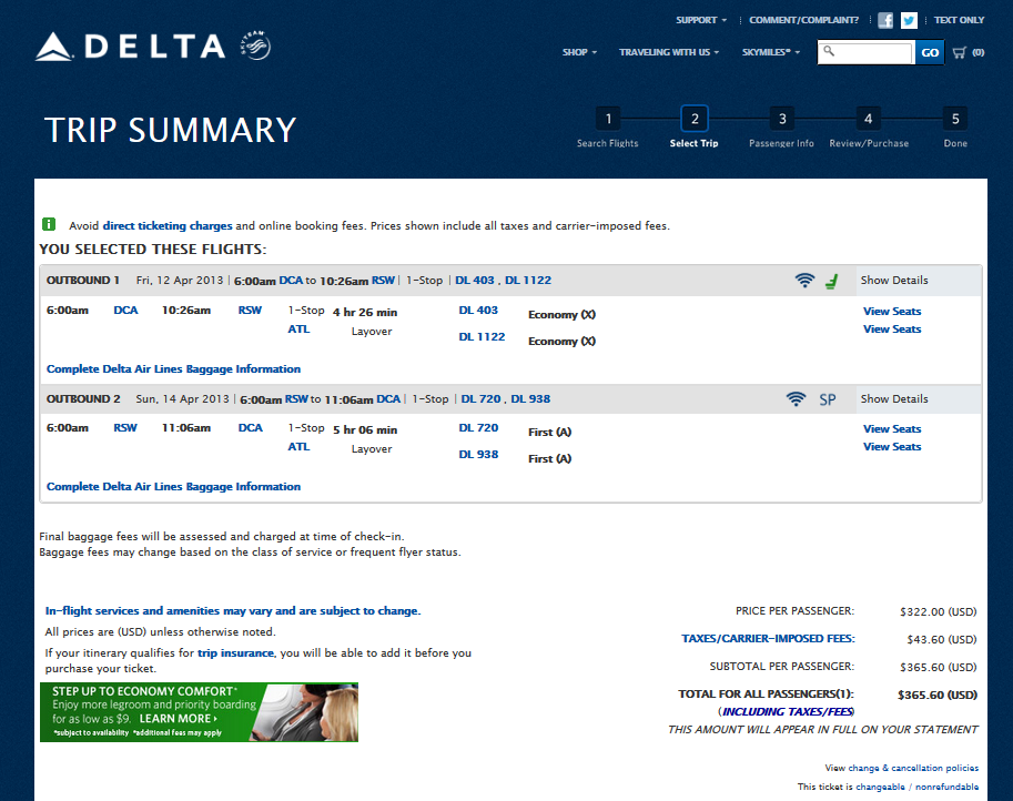 A flight had been booked. American Airlines booking confirmation. Booked. Delta Flight Receipt and Itinerary are enclosed.