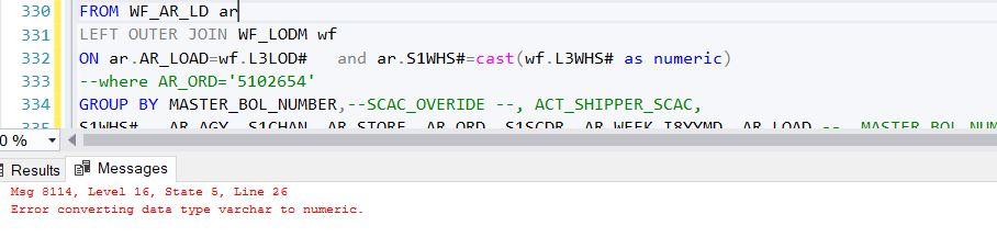 Error Converting Data Type Varchar To Numeric Issue SQLServerCentral 