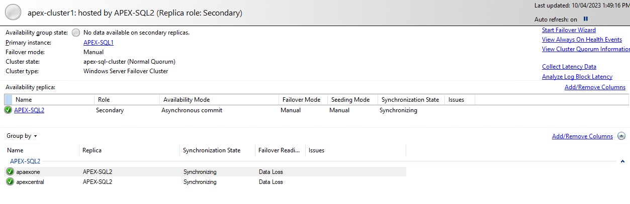 Can Not Truncate The Database Because “Secondary Has No Log Was Added ...