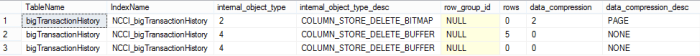 NCCI sys.internal_partitions 5 deleted rows