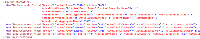 Execution Plan Run-Time Properties