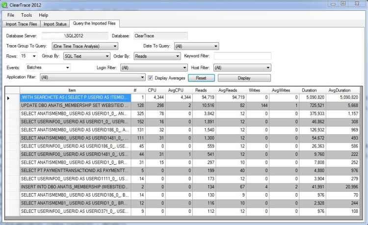 ClearTrace - Results Page