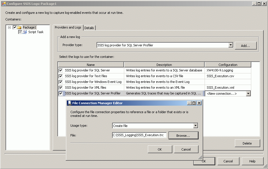 An Introduction to Integration Services log providers – SQLServerCentral