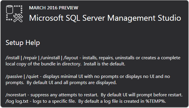 Automating SSMS 2016 Updates & Install