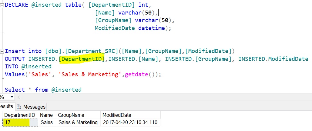 The OUTPUT Clause For INSERT And DELETE Statements SQLServerCentral