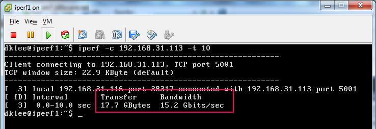 iperf Client - Same VM Host iperf01