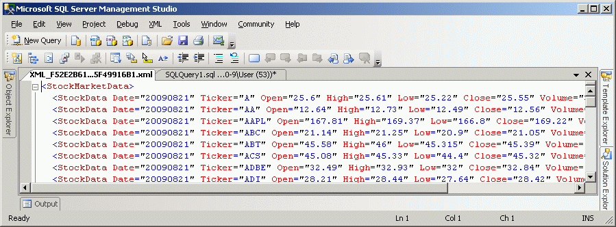 Как открыть xml файл в sql server