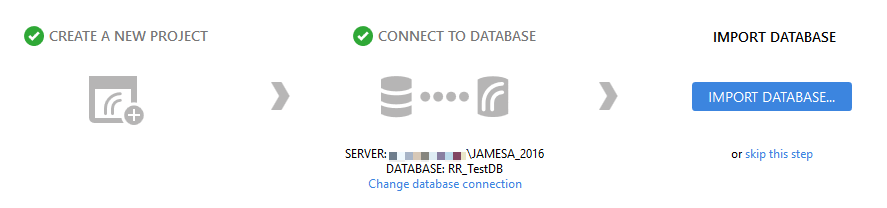 ReadyRoll Redgate Import Existing Database