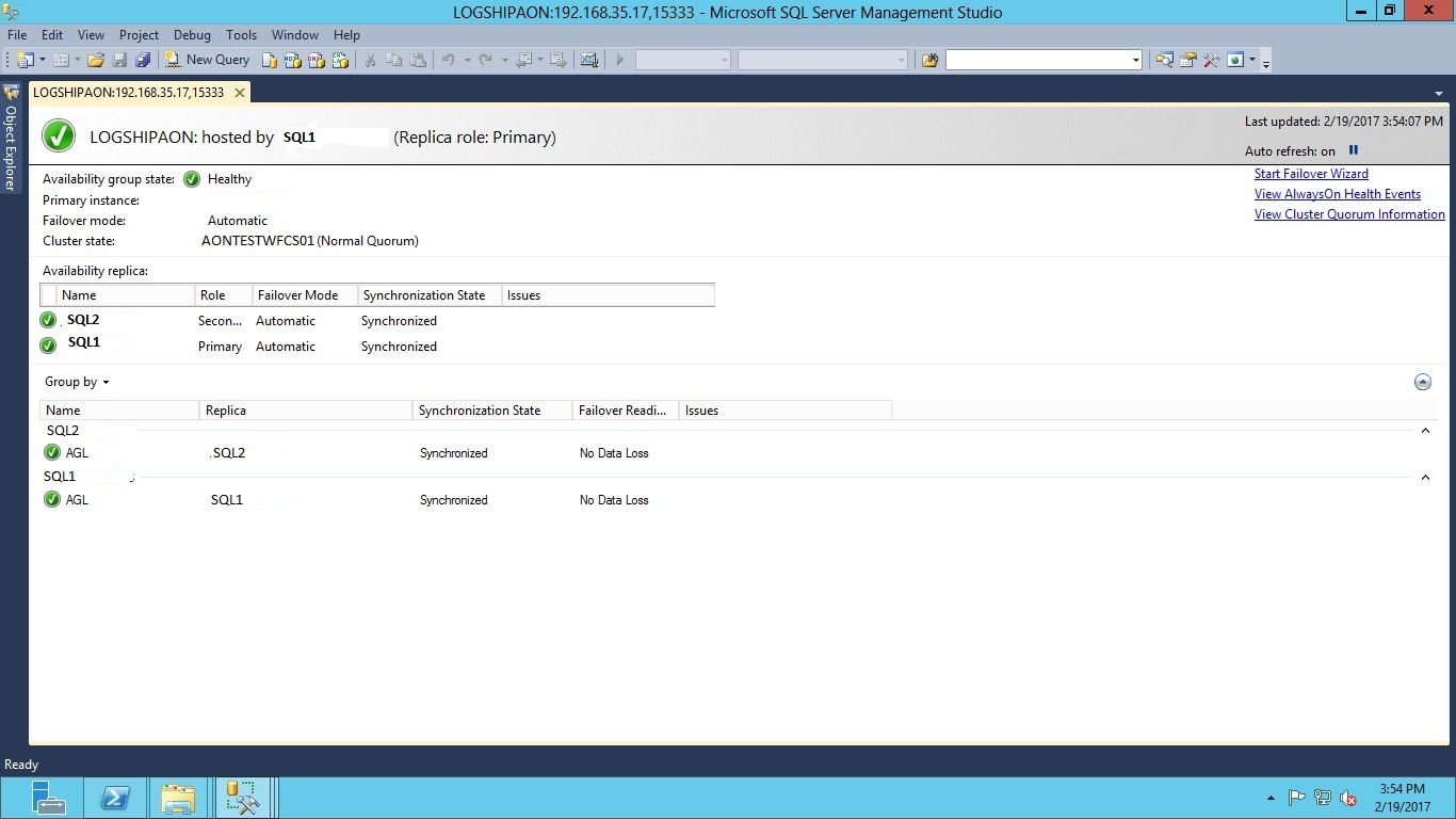 Step by Step Configuring AlwaysOn with Log Shipping SQLServerCentral