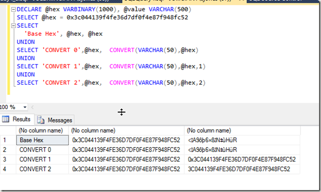 CONVERT And HEX SQLServerCentral