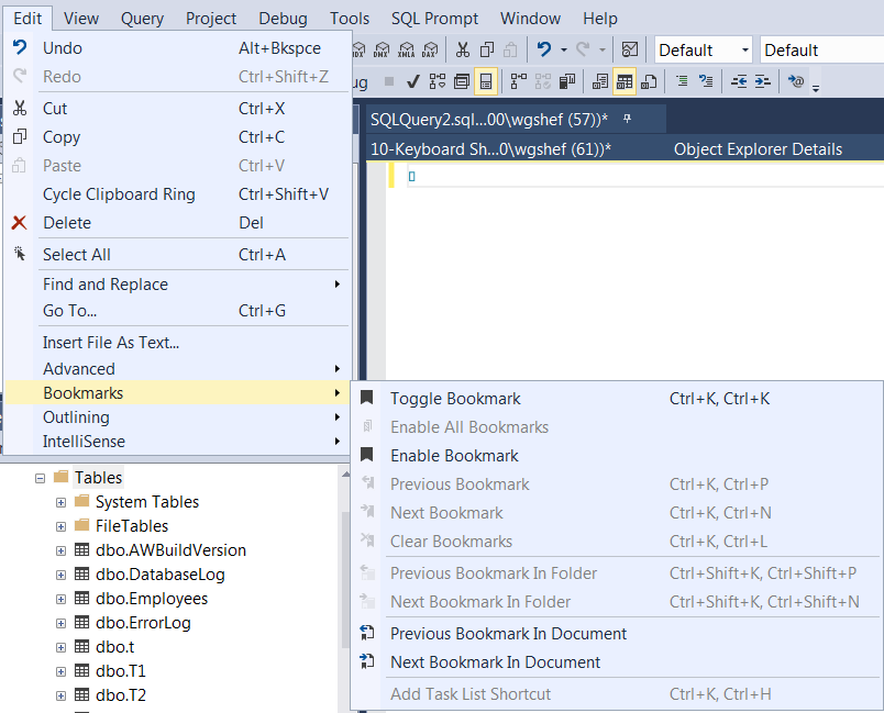 Using Bookmarks To Navigate Code In Ssms (day 24) – Sqlservercentral