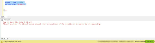 Check For Query Timeout