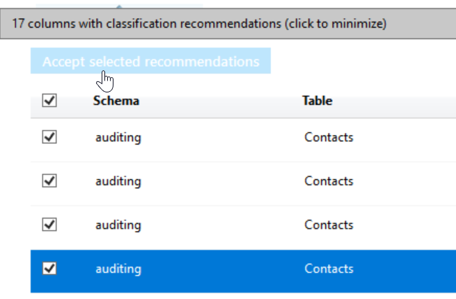 Accept the recommendations
