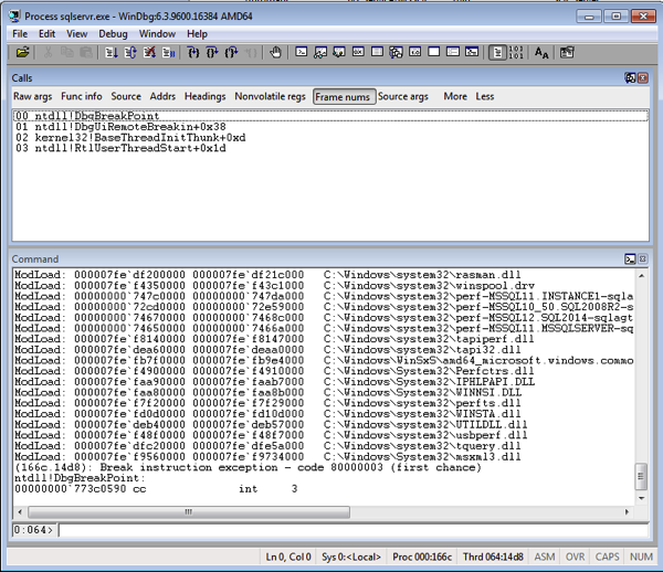 SQL Server Debugging with WinDbg – an Introduction – SQLServerCentral