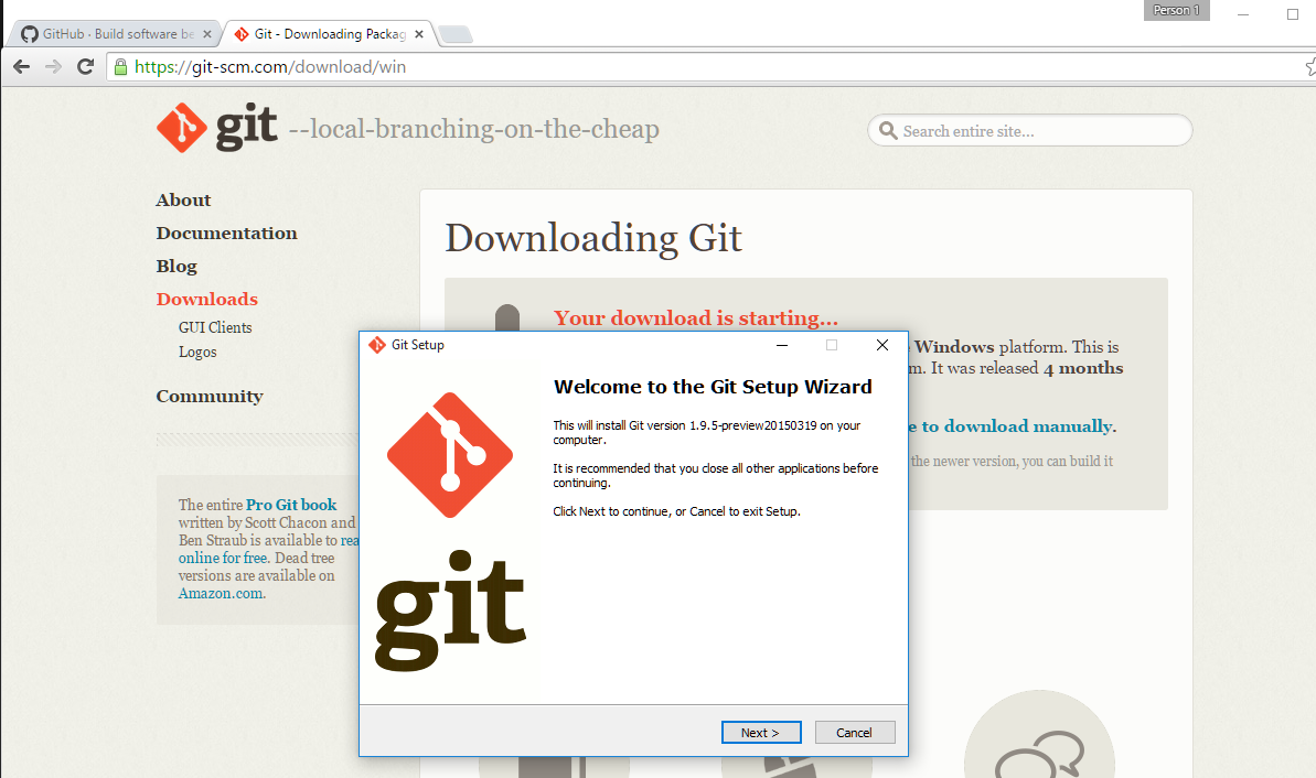download and install git
