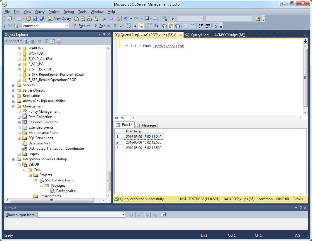 How to deploy and execute an SSIS package from the SSISDB catalog ...