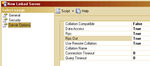 Image of the Server Options tab