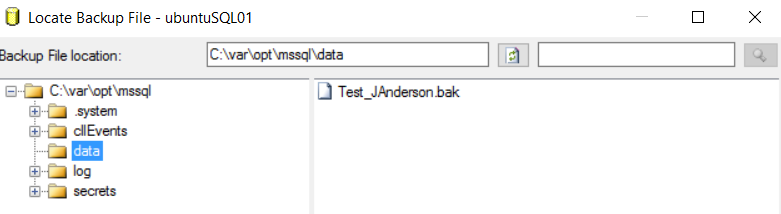 restoring a backup to ubuntu