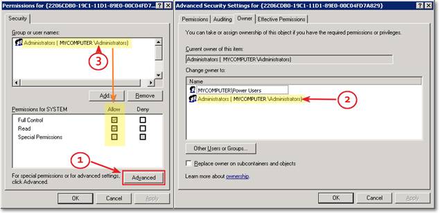 Permissions and security