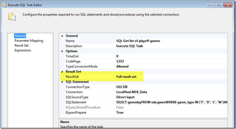 Using the SSIS Object Variable as a Result Set Enumerator ...