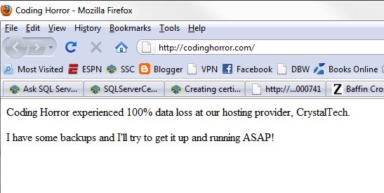 CodingHorror down