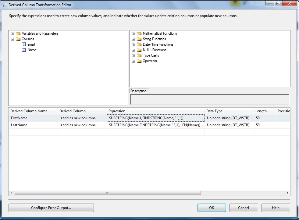 SSIS Basics: Data cleansing using derived columns – SQLServerCentral
