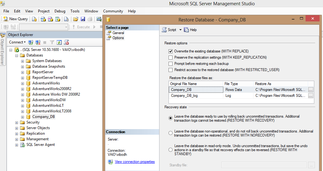 How To Restore Database Backup In Sql Server Sqlservercentral