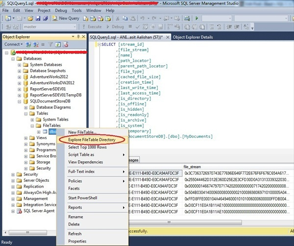 Using SQL Server 2012 FileTables – SQLServerCentral