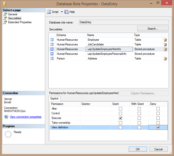 Stairway To Sql Server Security Level 4: Permissions – Sqlservercentral