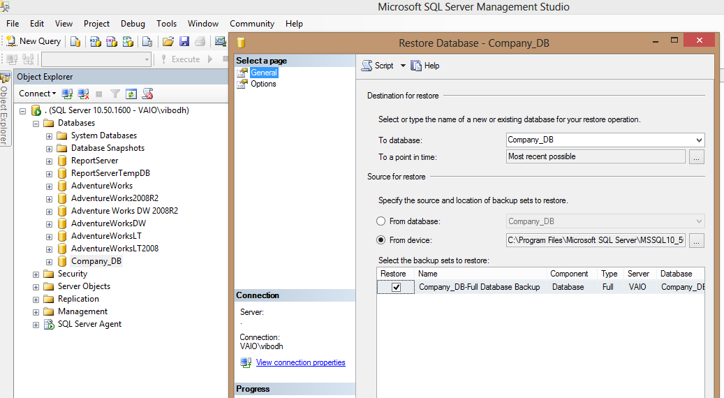 How To Restore Database Backup In SQL SERVER – SQLServerCentral