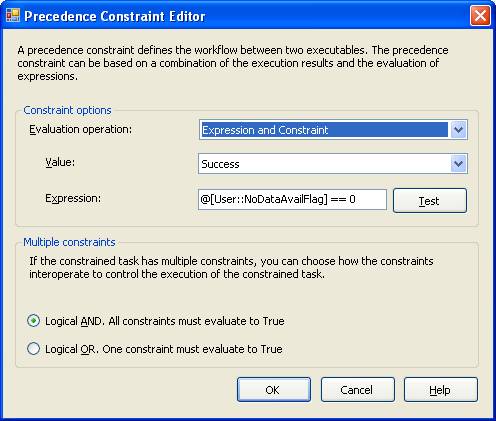 Precedence Constraint Editor