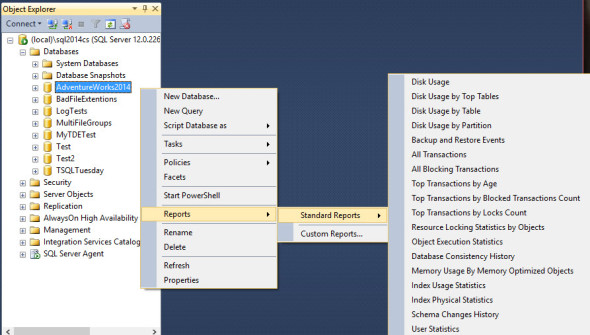 Default reports in SSMS – SQLServerCentral