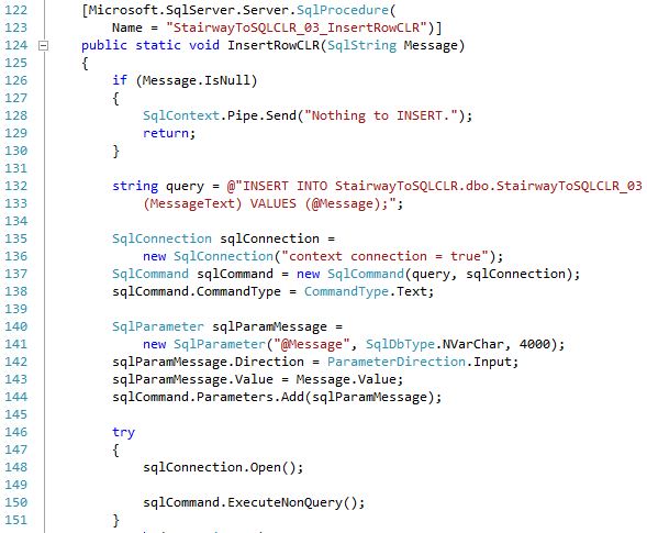 Stairway to SQLCLR - Level 3, TheCode.cs: lines 122 - 151