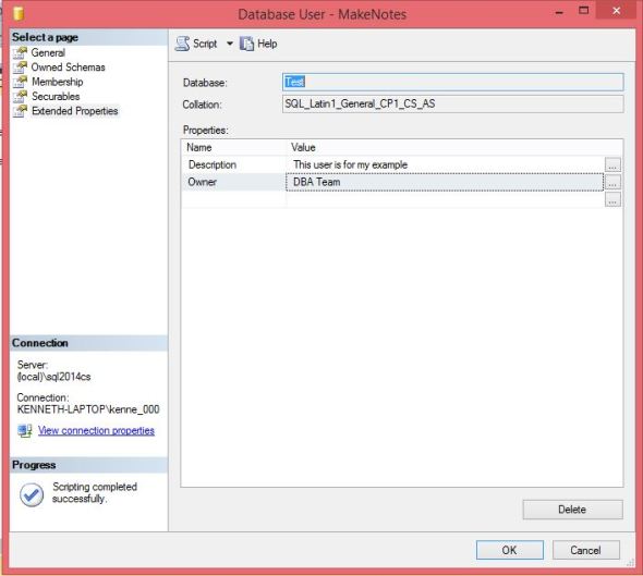 Extending your metadata with Extended Properties – SQLServerCentral