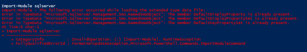 sqlserver-module-error