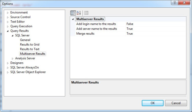Multiserver Query Options
