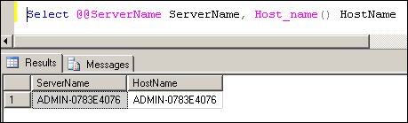 rename default sql instance