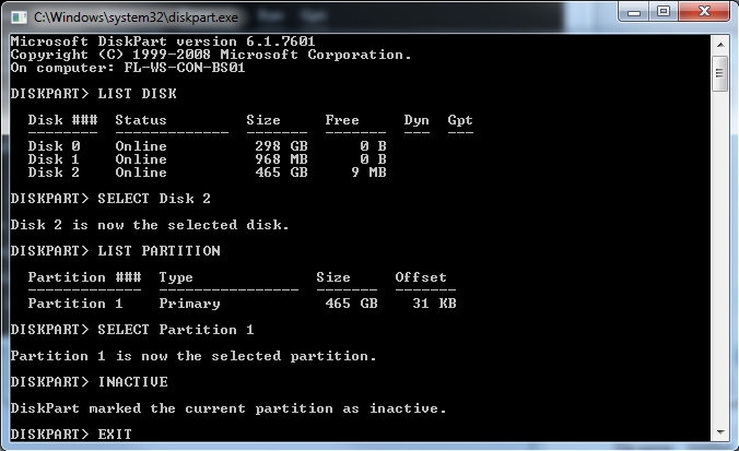 diskpart