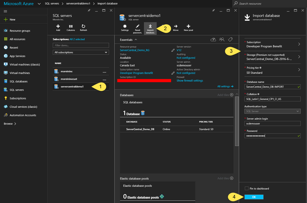 Databases in Azure: Copy and Exports – SQLServerCentral