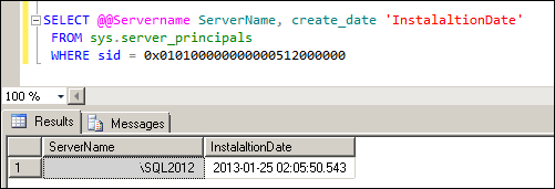 SQL Server Installed SQL Server Installed