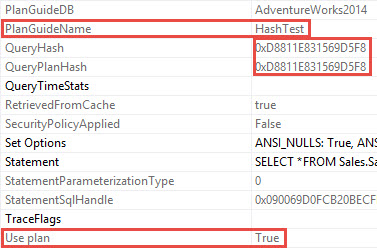 query hash properties