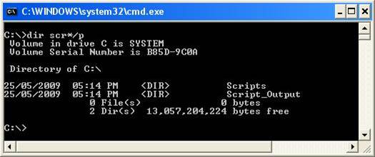 Command Prompt execution