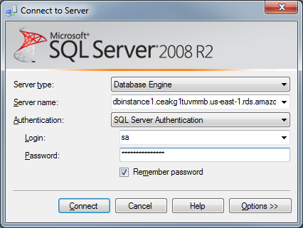sqlpro for sql server amazon rds